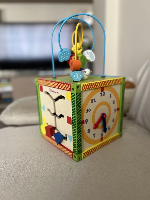 Дървен куб Eichhorn - Игрален център, с активности