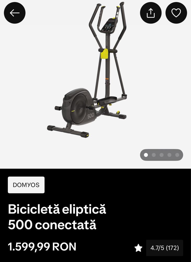 Bicicleta eliptica DOMYOS 500