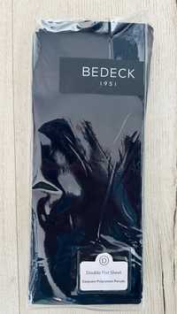 Луксозен чаршаф Bedeck в цвят тъмно синьо