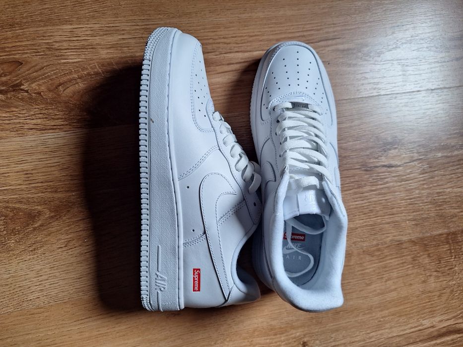 Nike Air Force 1 Supreme Albi - Calitate Premium - Adidasi