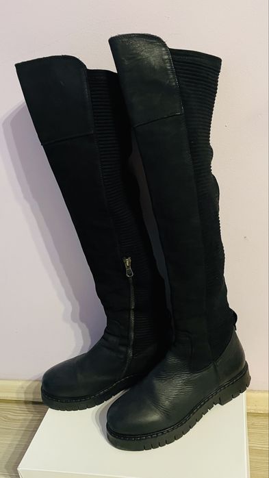 Cizme piele peste genunchi