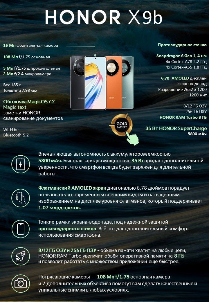 Honor X9b 8/256gb официалка