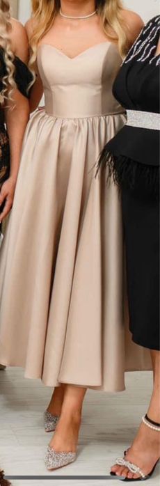 Rochie midi bej 38