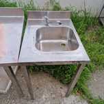 Masa inox cu cuva, grill inox, hota inox gros
