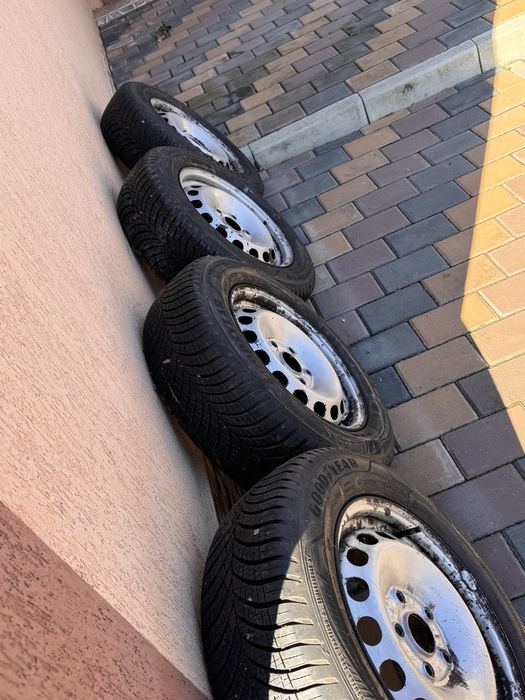 Set roti otel cu cauciucuri iarna 5x112 195/65 R15/Dot 2023