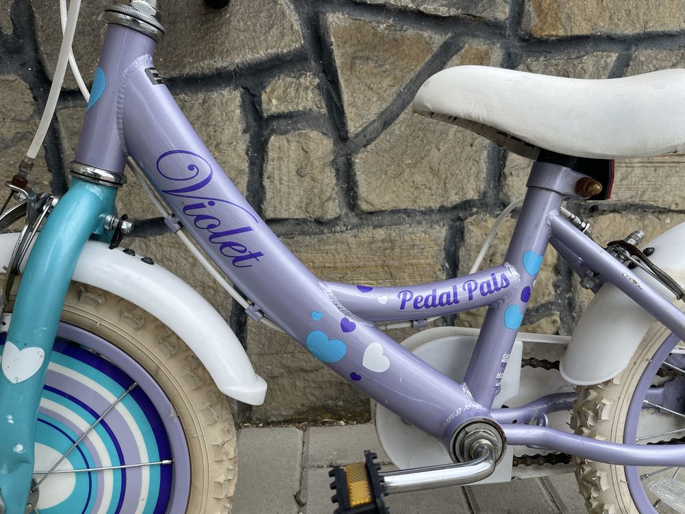 Bicicleta copii oedal pals violet roti roti 14”