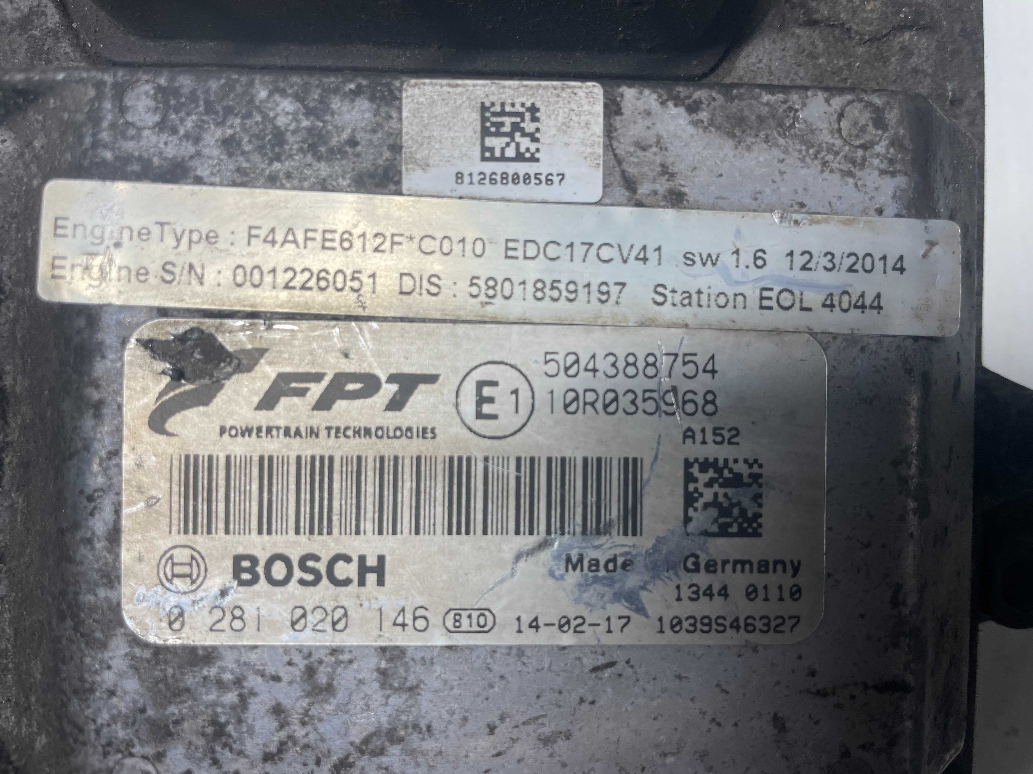 Calculator ECU Iveco Stralis E6 edc17cv41 0281020146