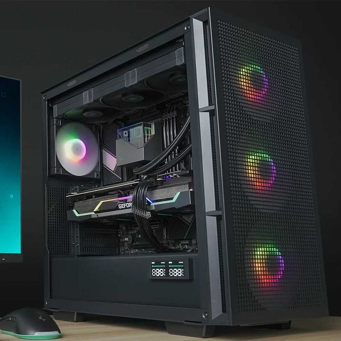 Компютърна кутия DeepCool CH560 Digital (Mid-Tower, черен, ATX)