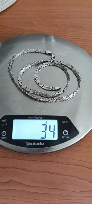 Vând lanț de barbati original 100 %de argint (AG925 ) placat cu RODIU