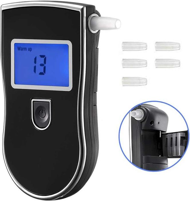 Дигитален дрегер за алкохол с LCD дисплей + Калъф.