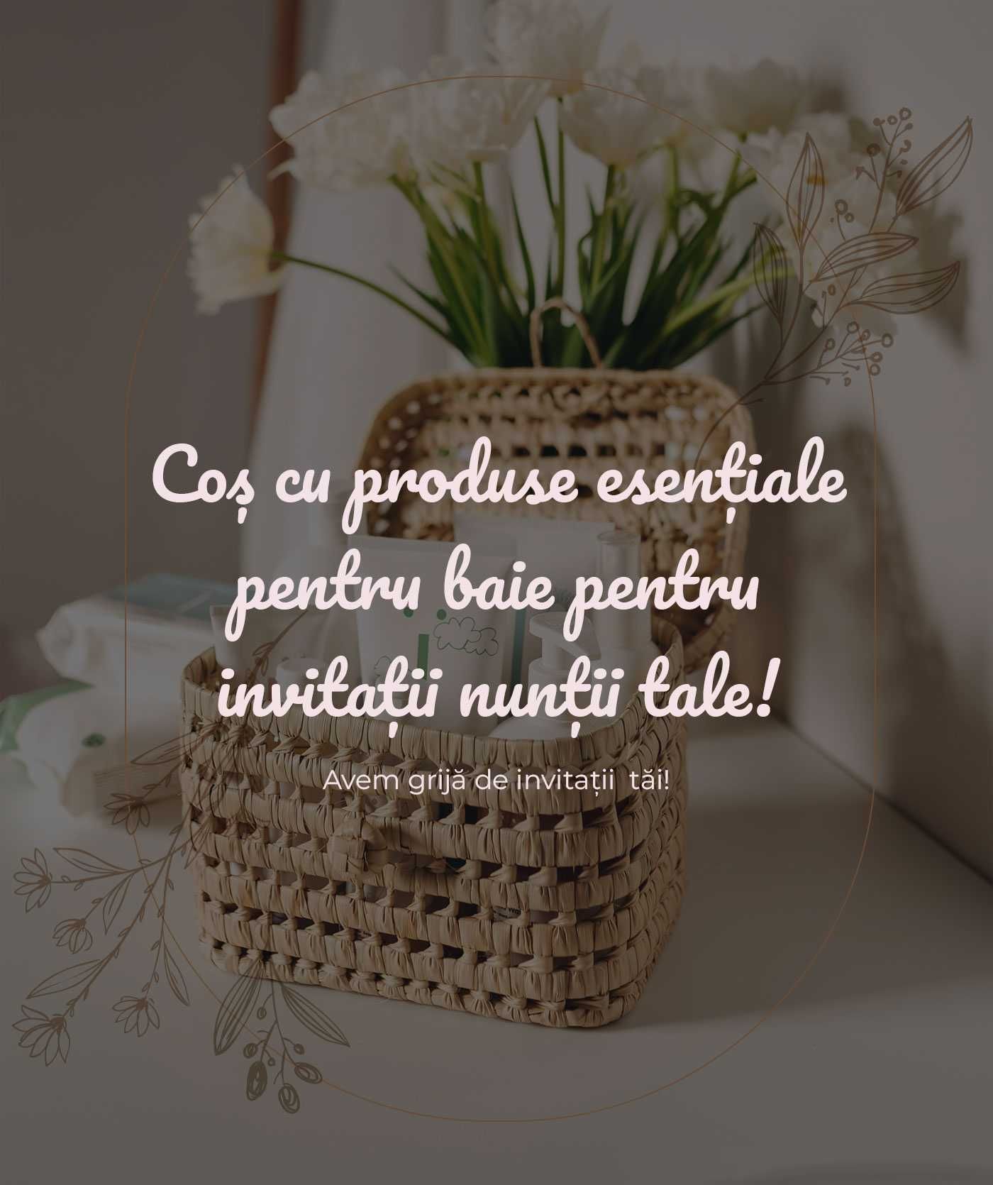 Coș cu produse utile invitaților la nuntă - Kit de urgență