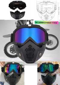 Ochelari MOTO/ATV/Bike cu mască detașabilă