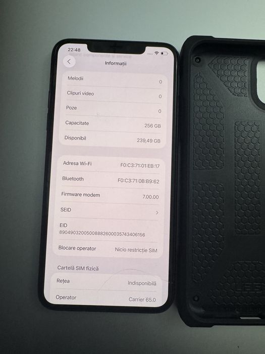 Iohone 11 pro max 256gb spate spart