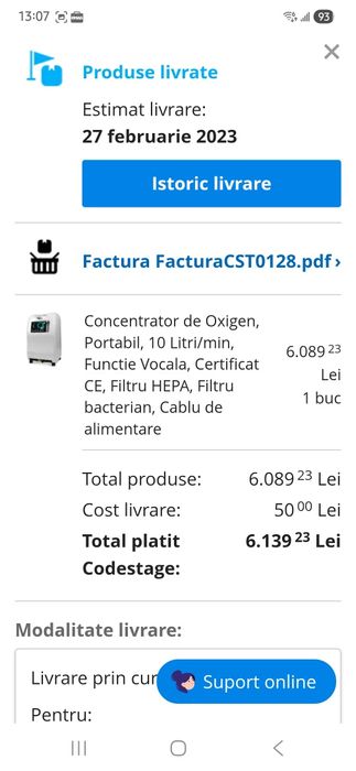 Concentrator oxigen