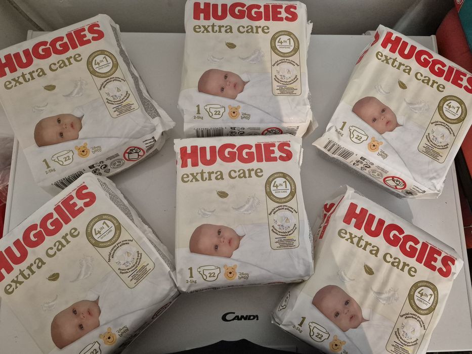 Set 6 scutece Huggies Extra Care nr.1