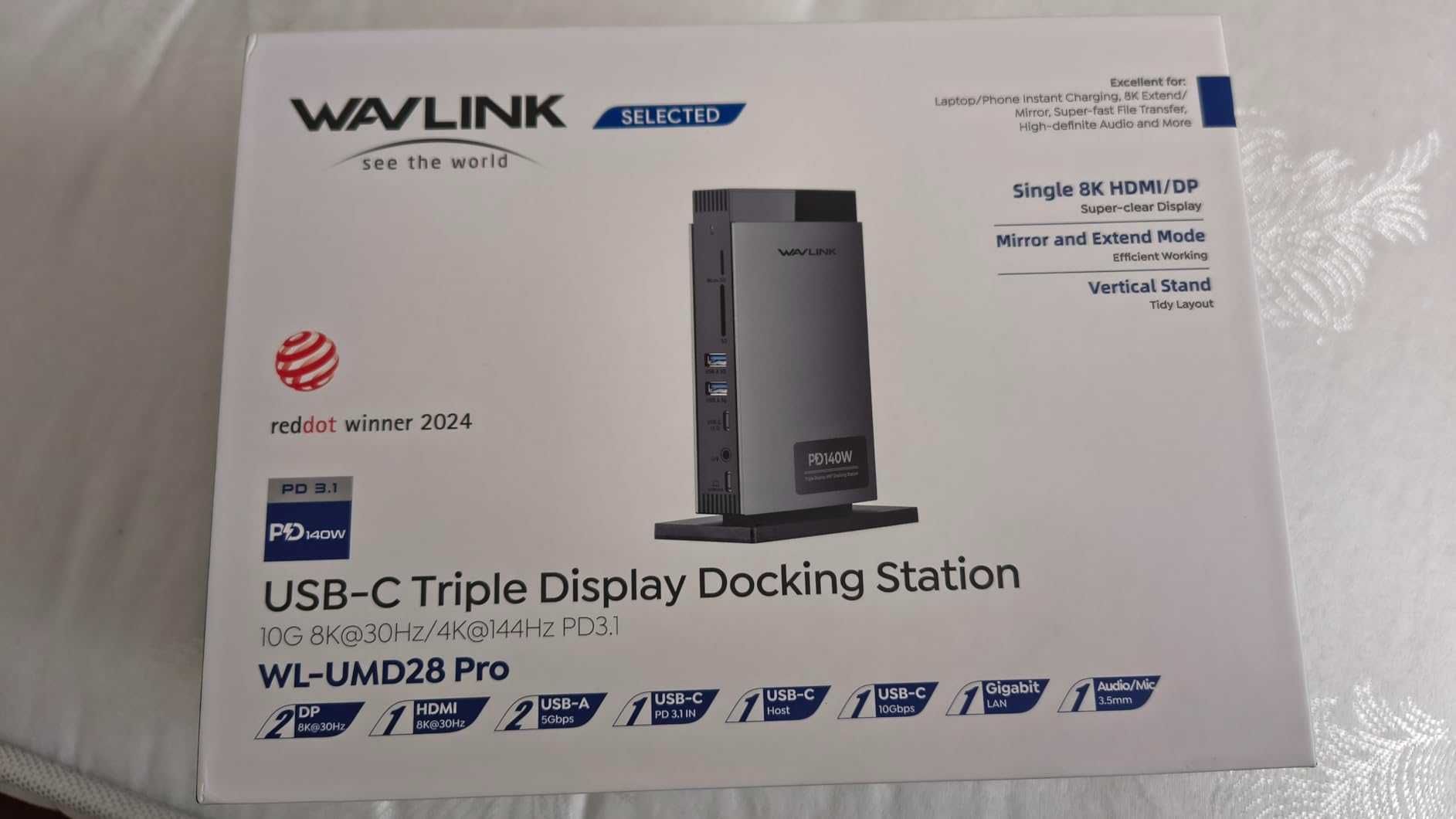 USB C докинг станция за лаптоп WAVLINK, три монитора, 2*DP, HDMI