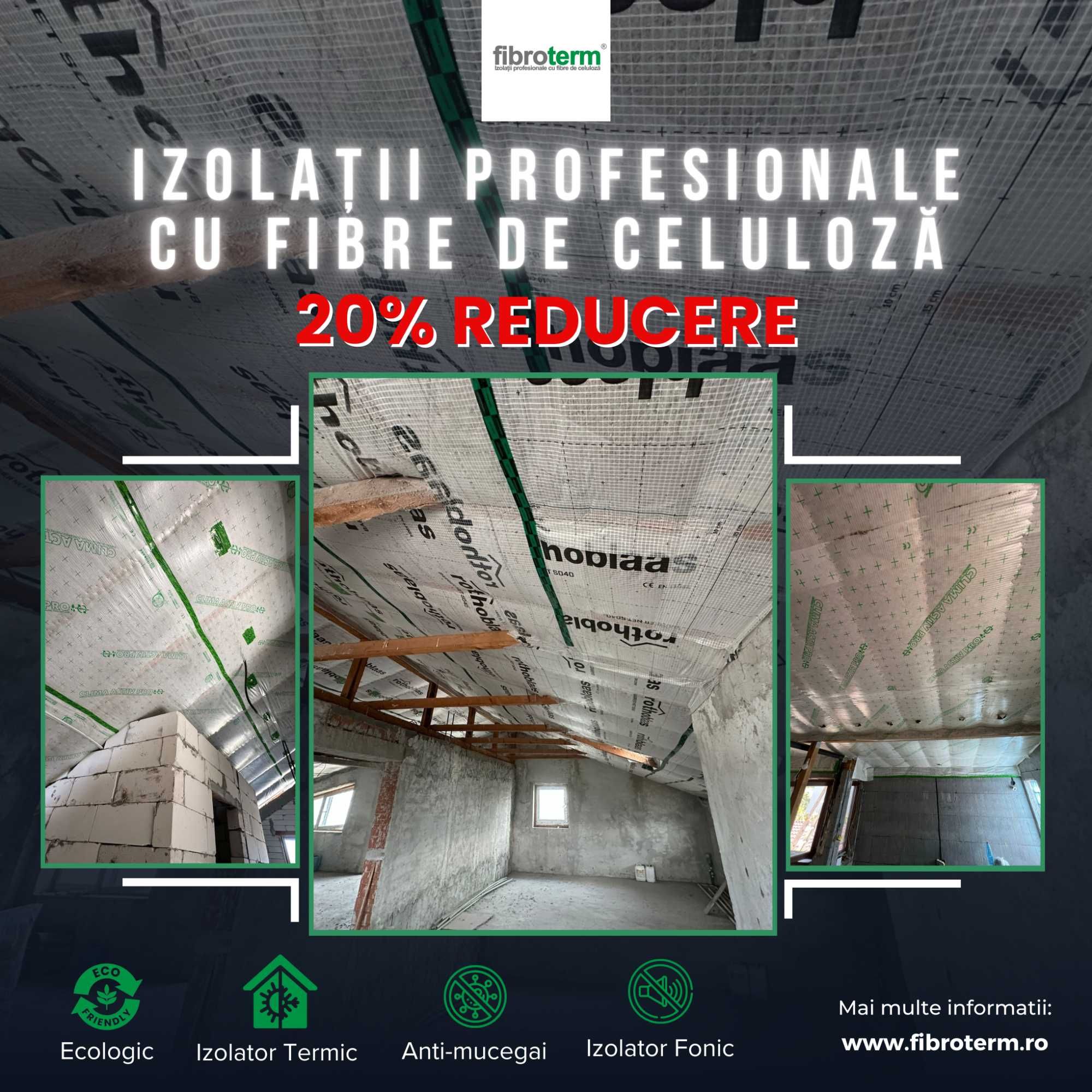 Izolatii celuloza /Cea mai eficienta/ OFERTARE!/NU Spuma poliuretanica