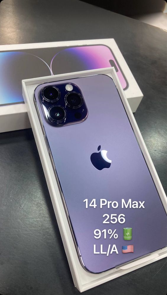 14 pro max 256gb yomkost 90%