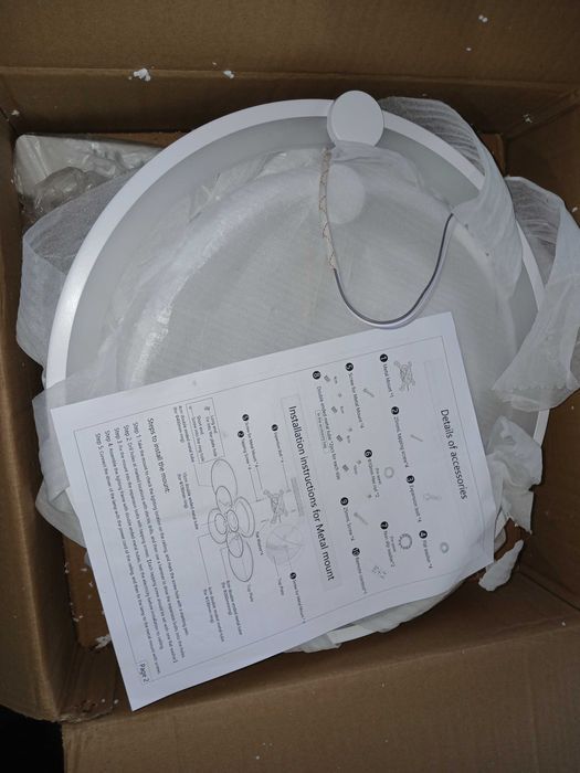 Lustra LED Ganeed 8 inele, 100W, lumina reglabila 3000-6500K