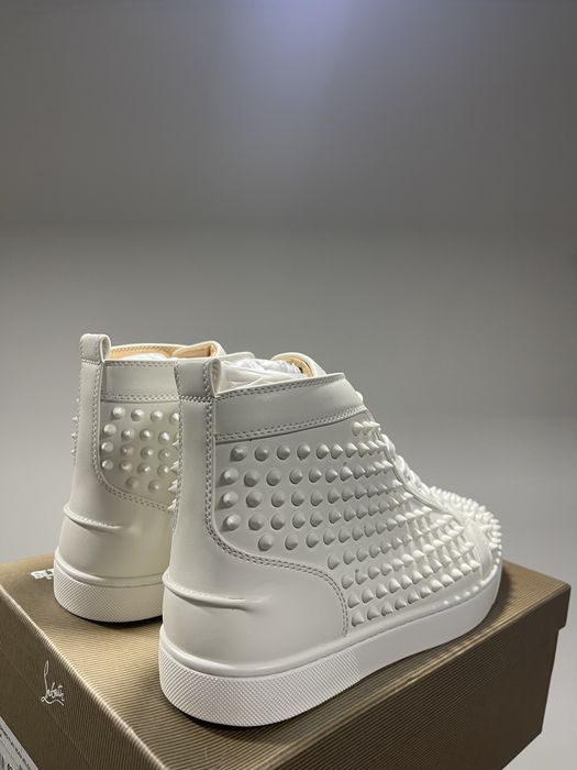 Christian Louboutin High White Spikes