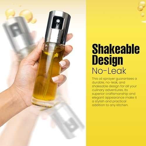 Нова Стъклена маслена спрей бутилка 100 мл за готвене и печене кухня