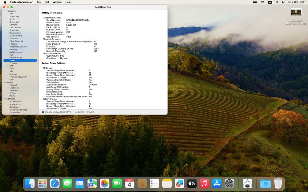 MacBook Pro 15-inch, 2016, 16 GB Ram, 256 GB SSD, A1707