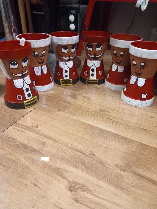 Ghivece pictate tematica Craciun