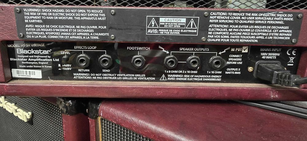 Amplificator chitara  Blackstar HT 5H si boxe