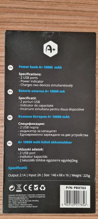 Power Bank A+ 10.000 mAh + bonus