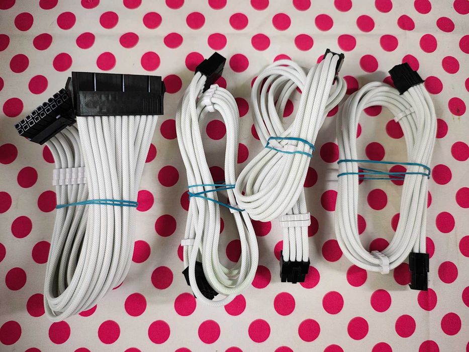 Accespriu PC Cablu Prelungitor componente Sleeve Cable Kit Alb.