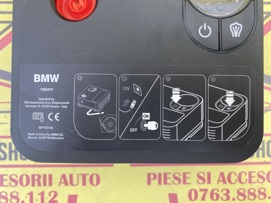 Compresor aer auto masina umflat roti original BMW 120 w 12W