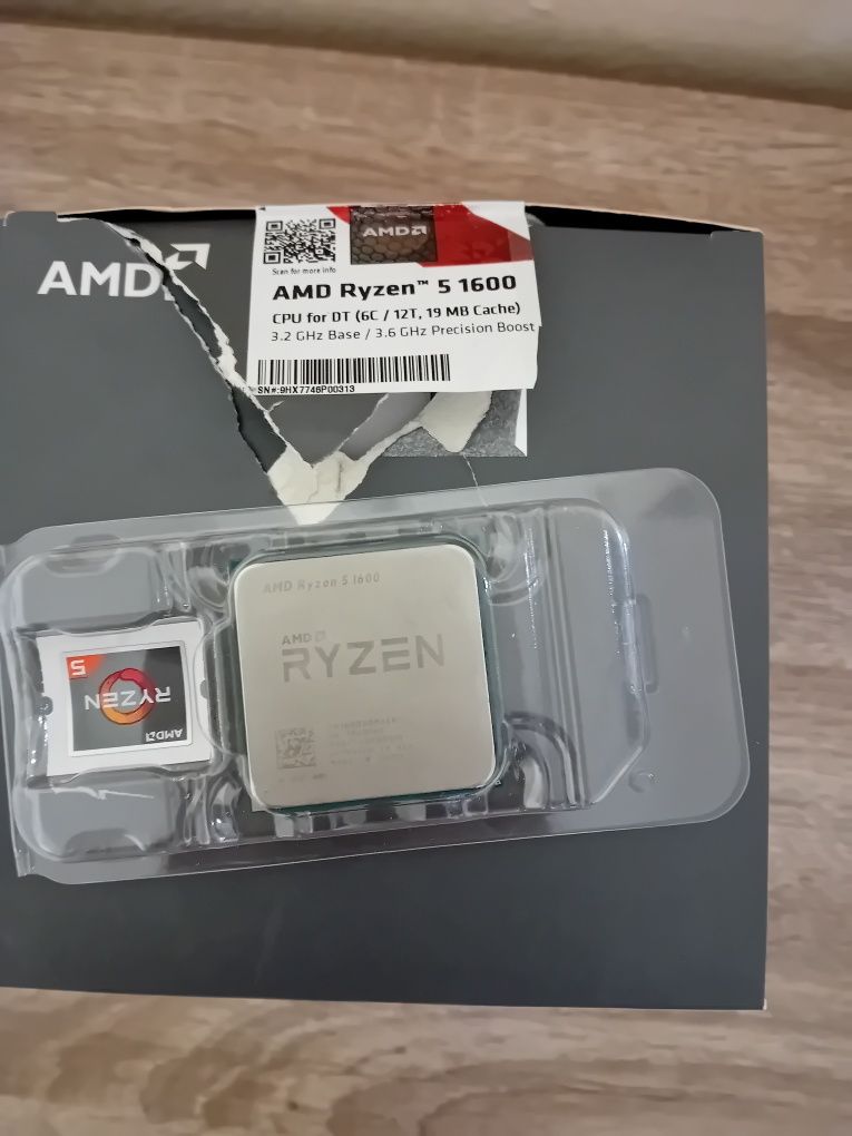 Процесор ryzen 5 1600af box 6cores/12 threads