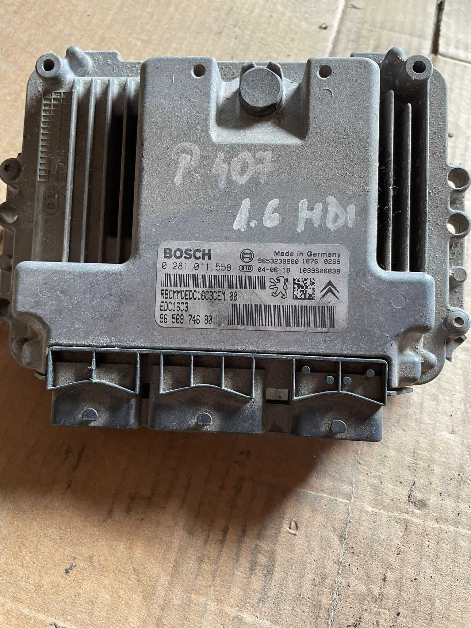 Calculator motor/ecu Peugeot 407 16 hdi cod 0281011558