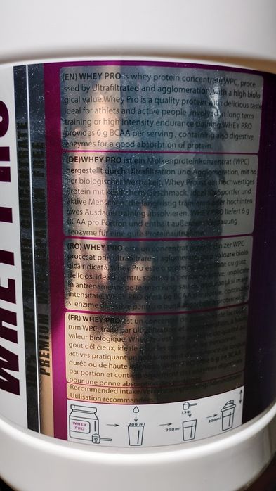 Proteine WHEY PRO 2,5kg cu aromă de ciocolată Dubai și BCAA