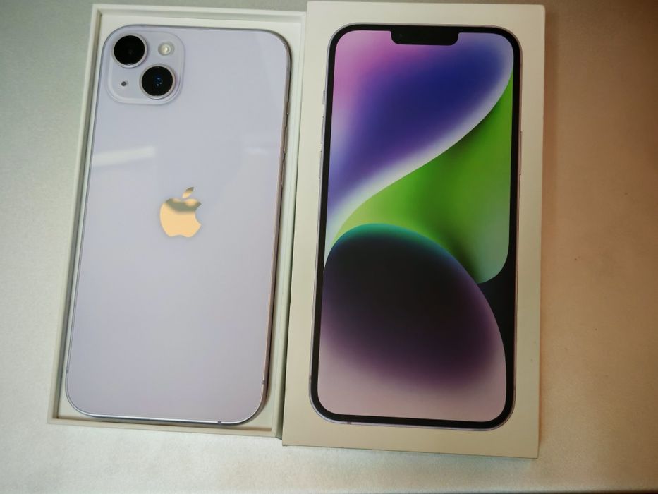 iPhone 14 Plus Purple 256GB / Отключен / Нулиран / Като Нов / Бартер /