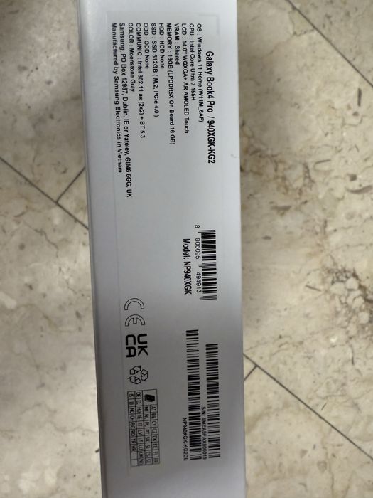 Laptop nou samsung galaxy book4 pro intel ultra 7 512gb 16gb touch
