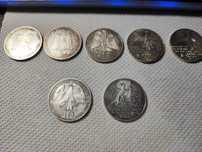 Lot vintage argint de 7 monede germane diferite de 10 marci