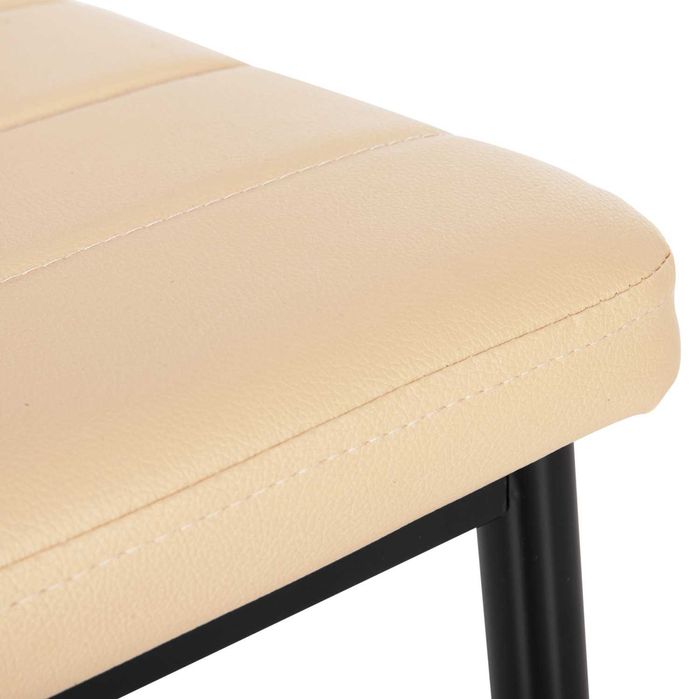 Трапезен стол, LADY, Кремав, Изкуствена кожа, 40х48х95см.