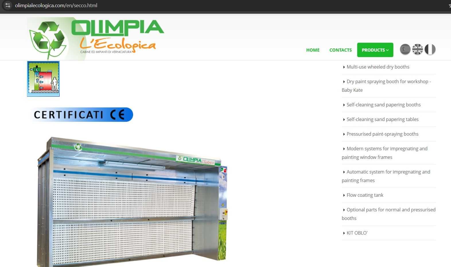 Cabina vopsitorie, vopsit / perete aspirant Olimpia SE2A / an 2024
