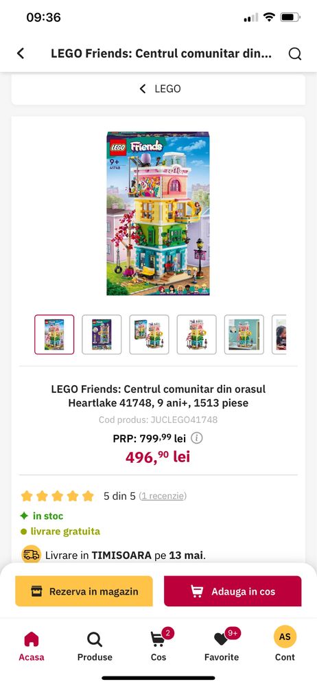 LEGO Friends Centrul comunitar din Heartlake 41748