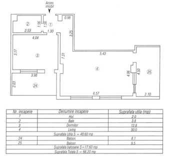 Apartament 2 camere vedere frontala la mare Mamaia Nord (primul rand)