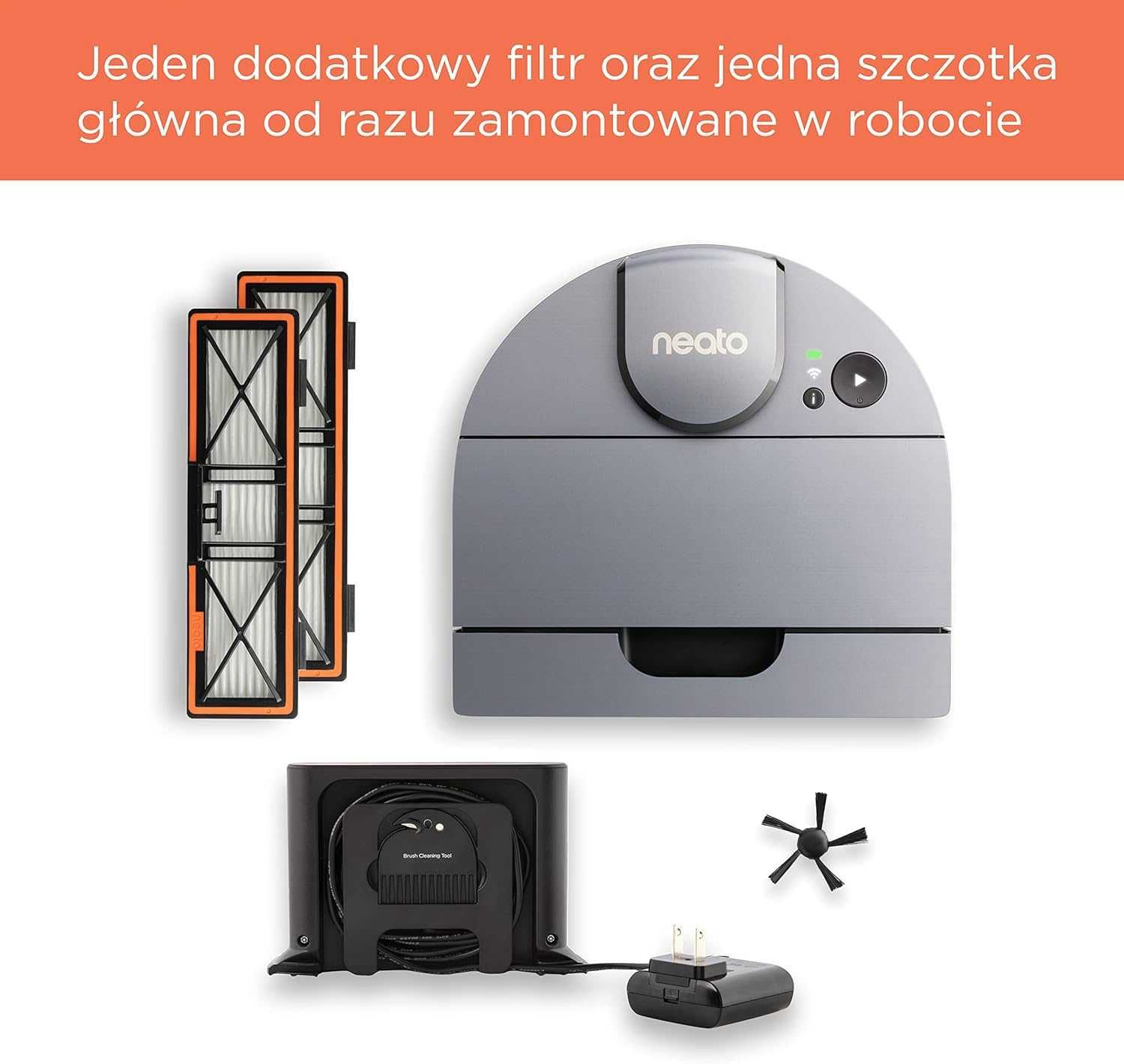 Робот прахосмукачка Neato D10 с HEPA филтър и 300 минути работа