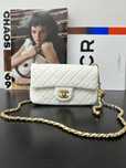 Geanta Chanel classic 20cm, alb, Premium
