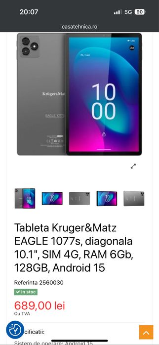 Tableta Kruger & Matz 6GB RAM 128 GB