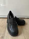 Pantofi tip loafer Stradivarius negri