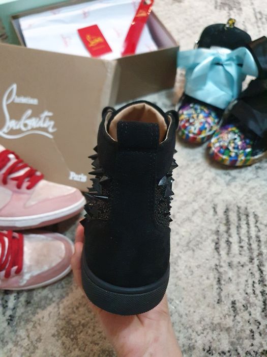 Christian Louboutin Black Sneakers Long Spikes