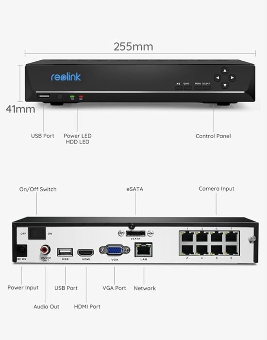 Reolink 8 канален 8 MP + 2TB HDD