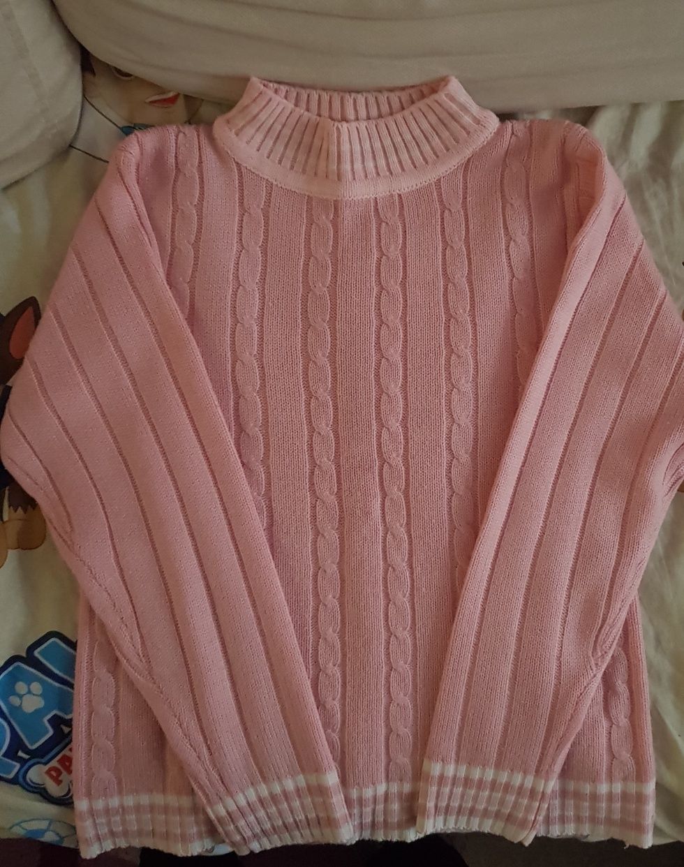 Дамска блуза плетиво в розово