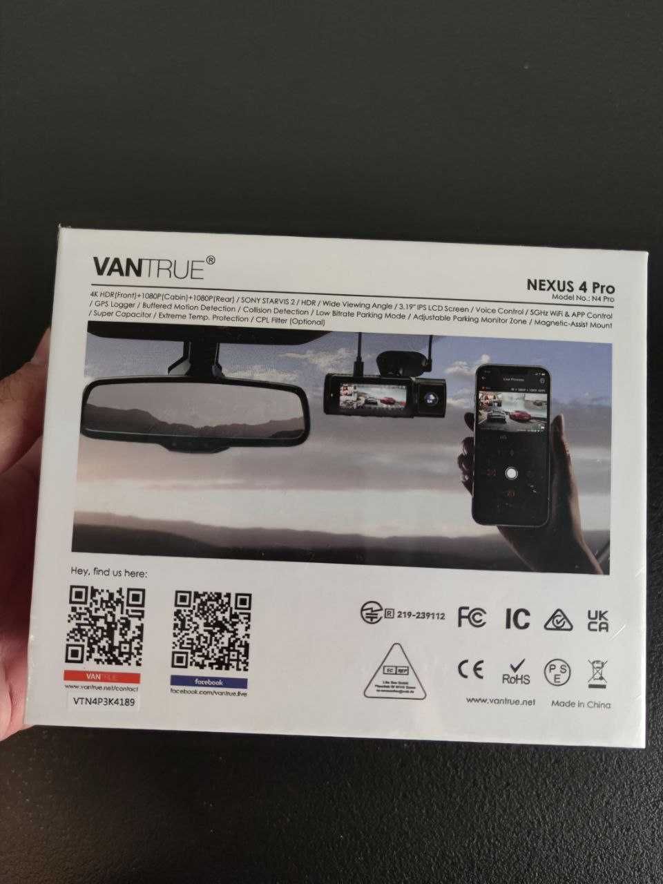 Camera auto tripla Vantrue N4 Pro fata-spate-interior, Sigilat !