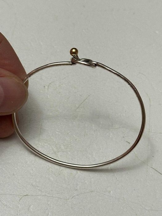 BRATATA ARGINT 925 + AUR 18K - TIFFANY - Hook&Eye Love Knot -Originala